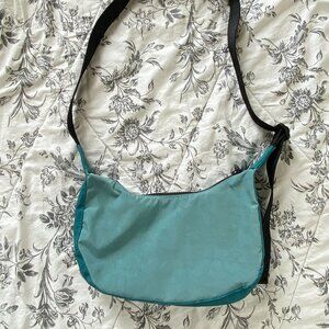 BAGGU Deadstock Small Nylon Crescent Bag Teal Mix